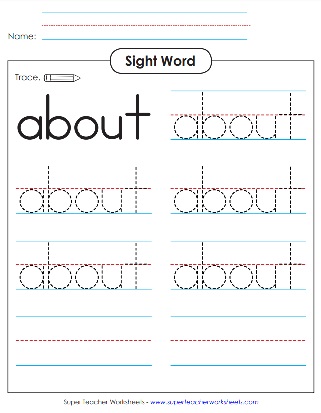 Printing Sight Words