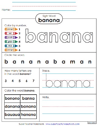 Snap Word Printables