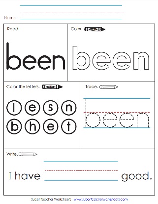 Sight Word: Been