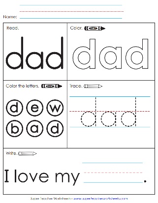 Sight Word Activities - Dad