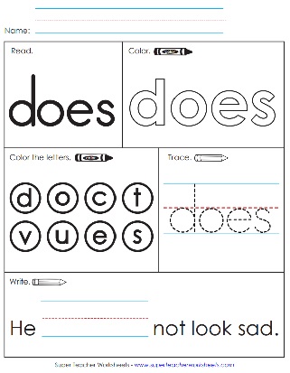 Sight Word Printables