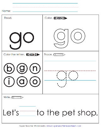 Very Basic Sight Word: Go