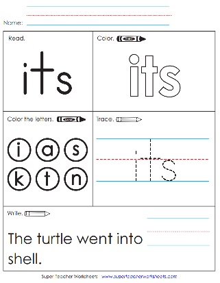 Sight Word PDF: its