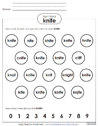 Printable Snap Word Coloring Worksheets