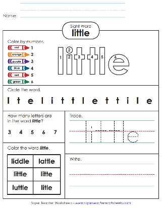 Sight Word PDF little