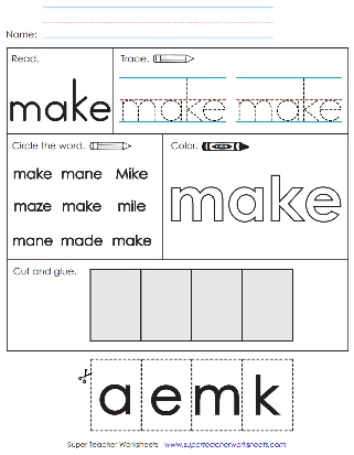 Sight Word Printable - make