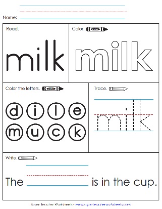 Read & Write the Word milk