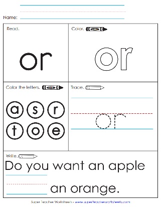 Sight Word PDF Or