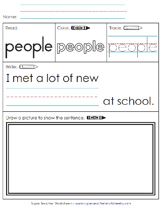 Snap Word Activities: People