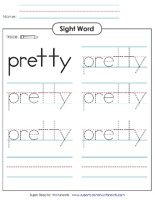 Snap Words Printable: Pretty