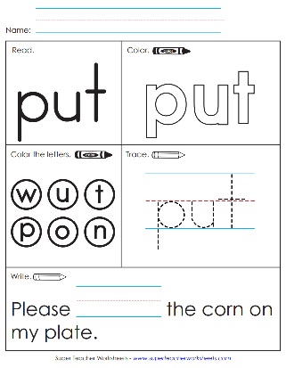 Word of the Day Activity: Put