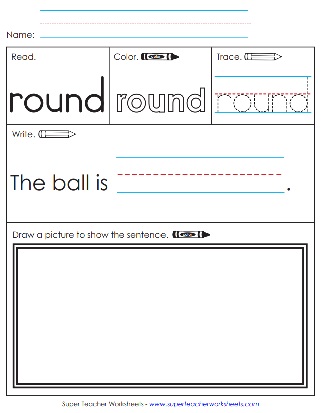 Word of the Day Practice Worksheets - Round