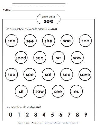 Word of the Day Activities - See