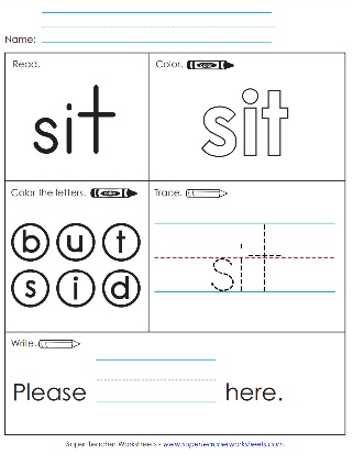 Word of the Day Printable - Sit