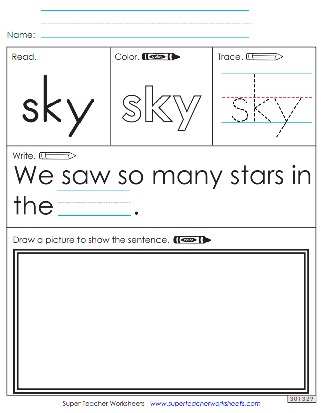 Sight Word Coloring & Writing Worksheets