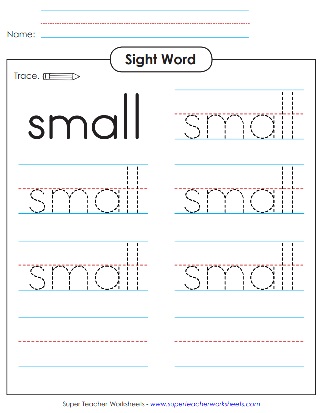 Snap Words Tracing Activities - Small