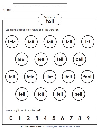 Sight-Snap Words