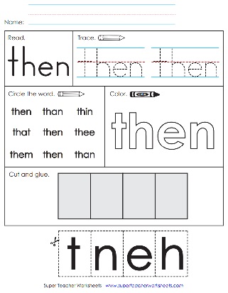 Snap Word Then Printable