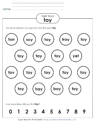 Snap Word PDF Toy