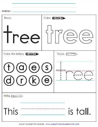 Sight Word Activity - Tree