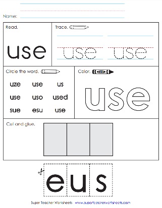 Word of the Day Printable: Use