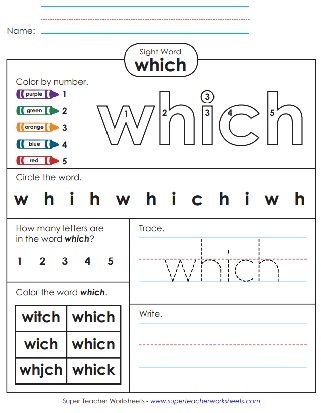 Which - Sight Words