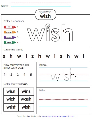 Printable Snap Word Activities