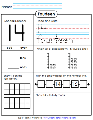 Special Number Worksheets