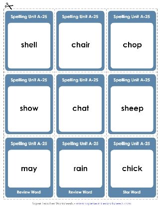 First Grade Spelling Flashcards