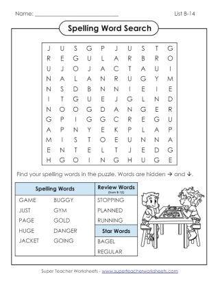 Spelling Grade 2 Word Search