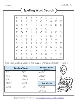 Grade 2 Word Search Spelling