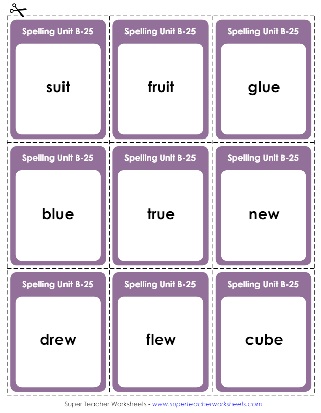 Spelling Flashcards Second Grade