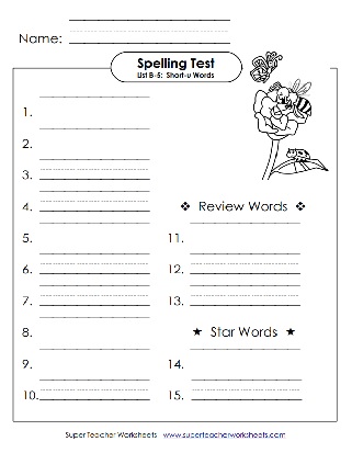 2nd Grade Spelling Test PDF