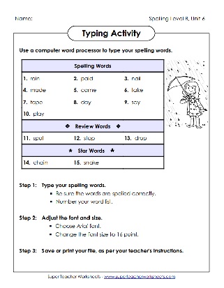 2nd Grade Spelling Activity