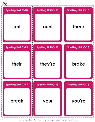 Flashcards Third Grade Spelling