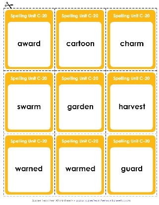 Third Grade Spelling Flashcards