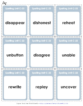 Third Grade Spelling Flashcards