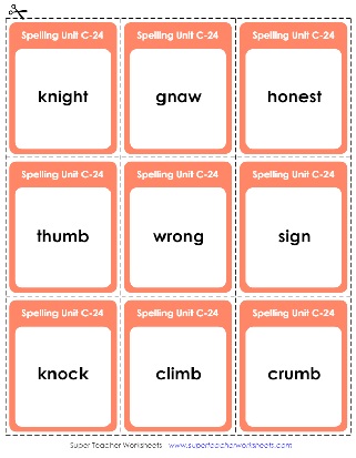 Third Grade Spelling Flashcards