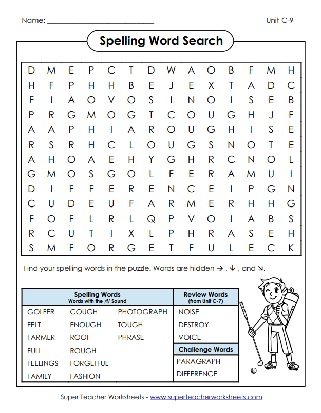 Third Grade Spelling Printables