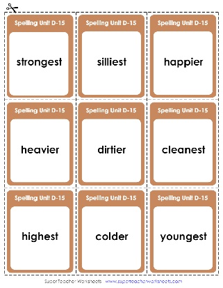 4th Grade Spelling Flashcards