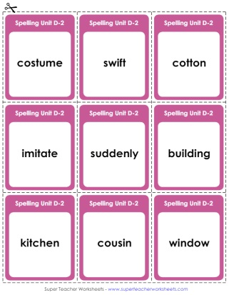 Spelling 4th Grade Flashcards