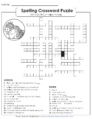 4th Grade Spelling Crossword Puzzle