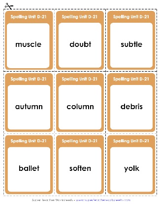 4th Grade Spelling Flashcards