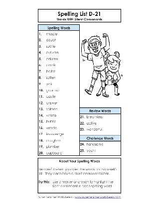 4th Grade Spelling List