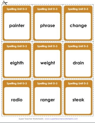 Flashcards 4th Grade Spelling