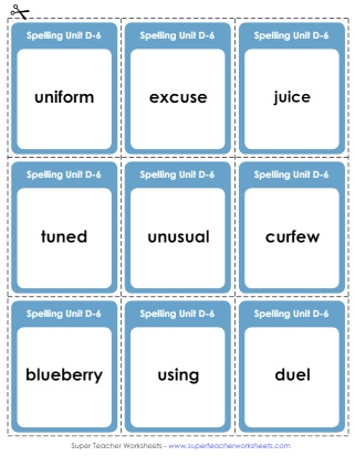 Grade 4 Spelling Flashcards