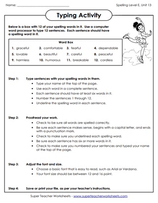 5th Grade Spelling Activities