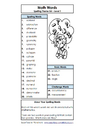 Printable Spelling Worksheets