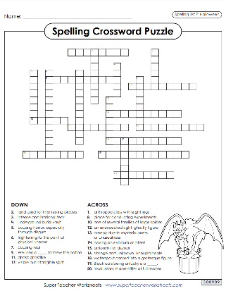 Sixth Grade Spelling Worksheets - Halloween