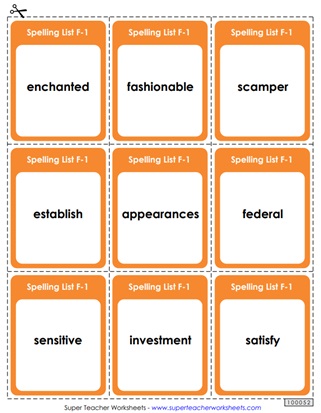 6th Grade Spelling Flashcards